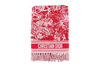 Lot 54 - Christian Dior Magenta Dioriviera Toile de Jouy Sauvage Towel