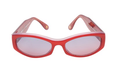 Lot 75 - Chanel Red CC Logo Stud Sunglasses