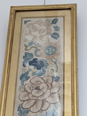 Lot 158 - A PAIR OF CHINESE SLEEVE COVERS.