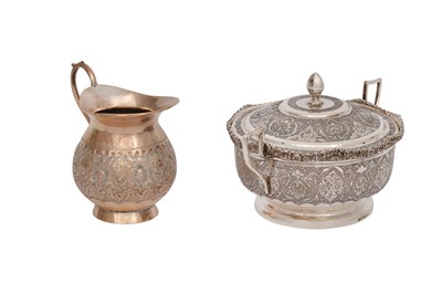 Lot 620 - A PARTIAL IRANIAN SILVER TEA SET