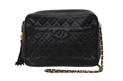 Lot 301 - Chanel Black Quilted Large Camera Bag