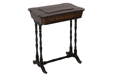 Lot 135 - A MID 19TH CENTURY CHINOISERIE WORK TABLE
