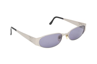 Lot 494 - Chanel Oval Perforated CC Logo Sunglasses