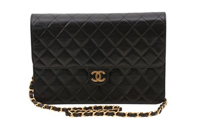 Lot 308 - Chanel Black Medium Tall Single Flap Bag