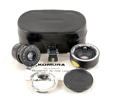 Lot 235 - A Rare Komura Telemore 95 x2 Converter Set for Leica L & M Lenses.