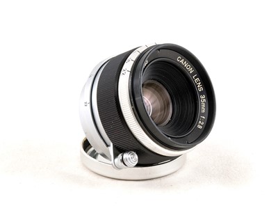 Lot 484 - Canon 35mm f2.8 L39 Screw Mount Lens.
