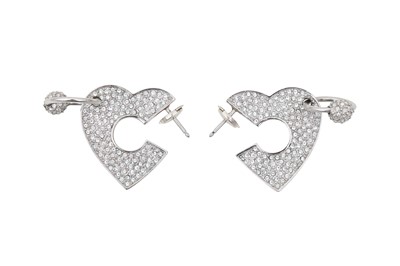 Lot 483 - Christian Dior Punk Heart Pierced Earrings