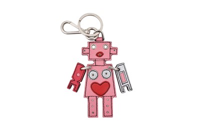 Lot 42 - Prada Pink Heart Robot Bag Charm