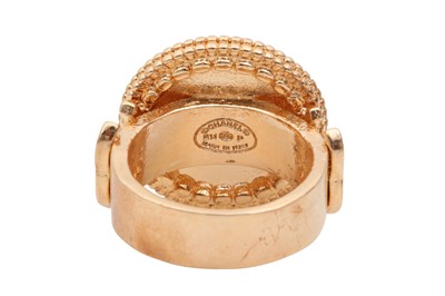 Lot 430 - Chanel CC Logo Camellia Ring
