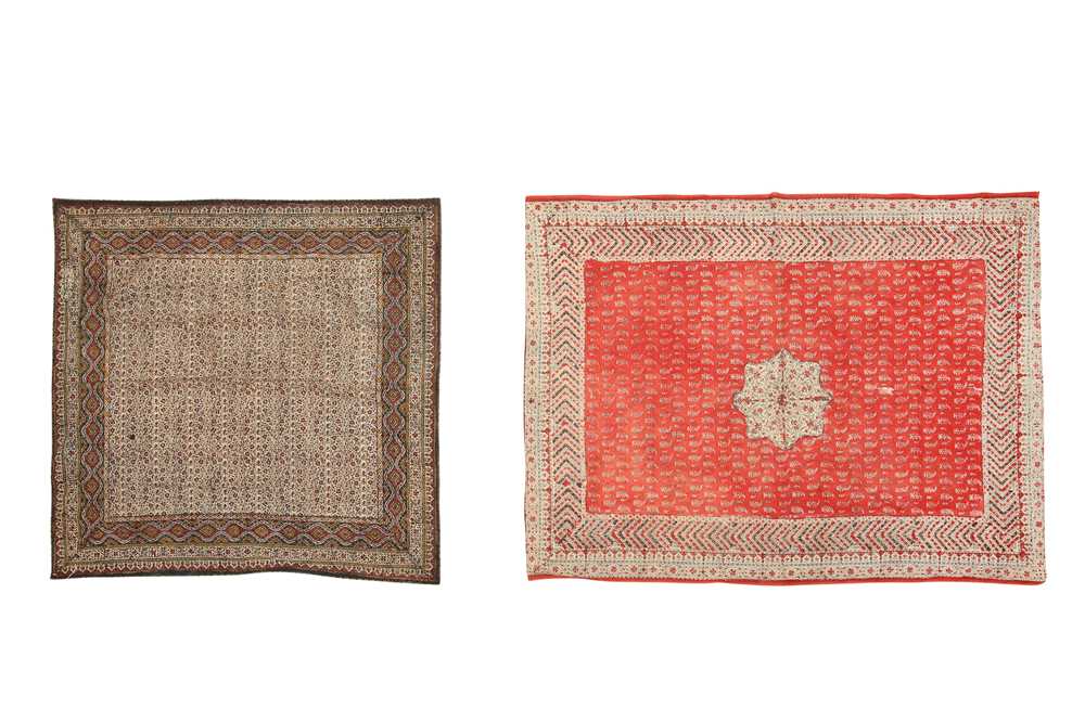 Lot 640 - A KALAMKARI BOCCHA AND A HANGING