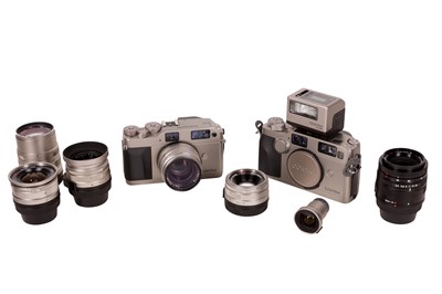 Lot 354 - A Contax G1 & G2 Rangefinder Camera Outfit