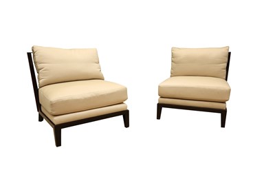 Lot 299 - A PAIR OF CONTEMPORARY LOUNGE CHAIRS