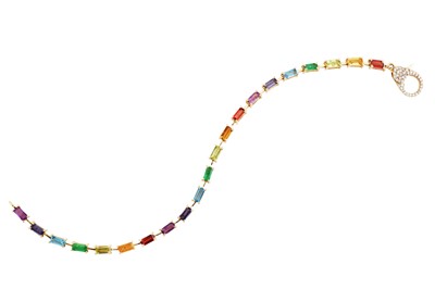 Lot 117 - A multi-gem bracelet