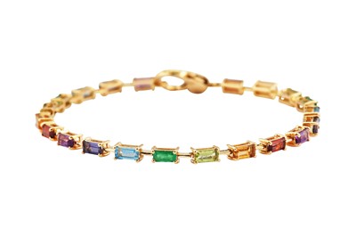 Lot 117 - A multi-gem bracelet