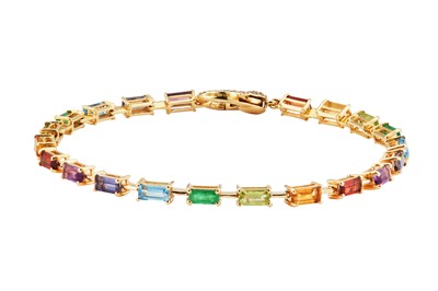 Lot 117 - A multi-gem bracelet