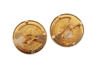 Lot 79 - A pair of coin cufflinks