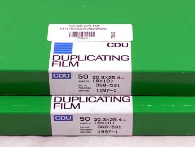 Lot 24 - 2x 50 Sheet Boxes of Fujichrome 10" x 8" CDU Duplicating Film.
