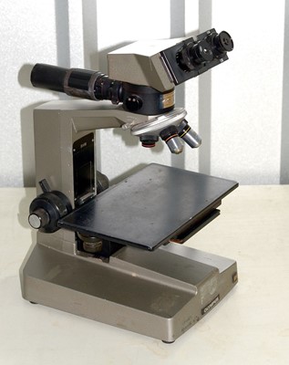 Lot 66 - Olympus BHM Binocular Microscope for Metallurgical Use.