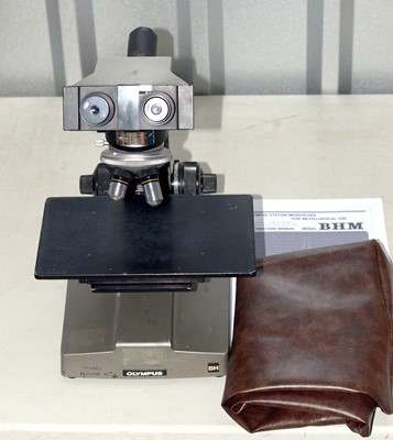 Lot 66 - Olympus BHM Binocular Microscope for Metallurgical Use.