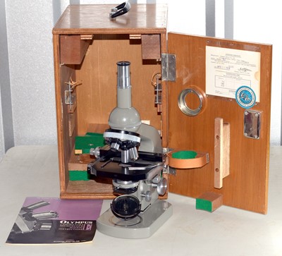 Lot 65 - Olympus Model E Laboratory Microscope.