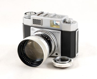 Lot 355 - A Contax II with Standard and Cut Sheet Backs & a Pair of Zeiss Contina Cameras.
