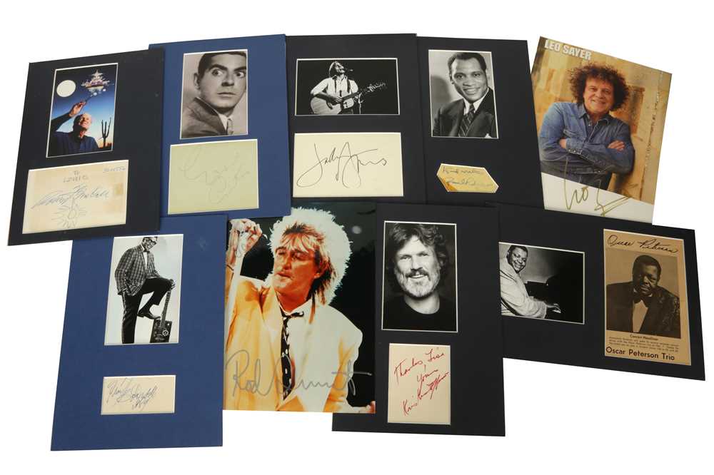 Lot 30 - Autograph Collection.- Musicians and Singers