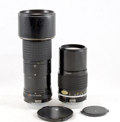 Lot 357 - Nikkor 300mm f4.5 & 200mm f4 Ais Lenses.