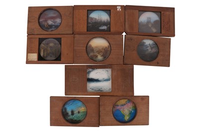 Lot 597 - A Collection of Wooden Magic Lantern Slides