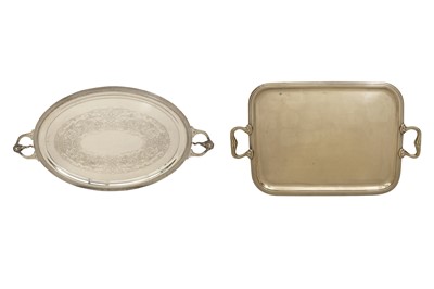 Lot 48 - TWO SILVER PLATED TRAYS