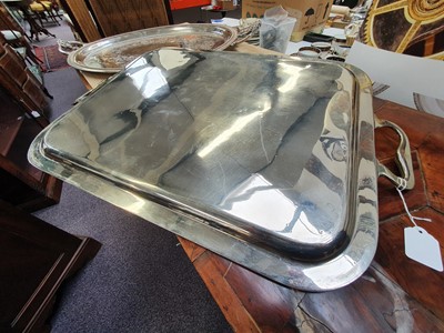Lot 48 - TWO SILVER PLATED TRAYS