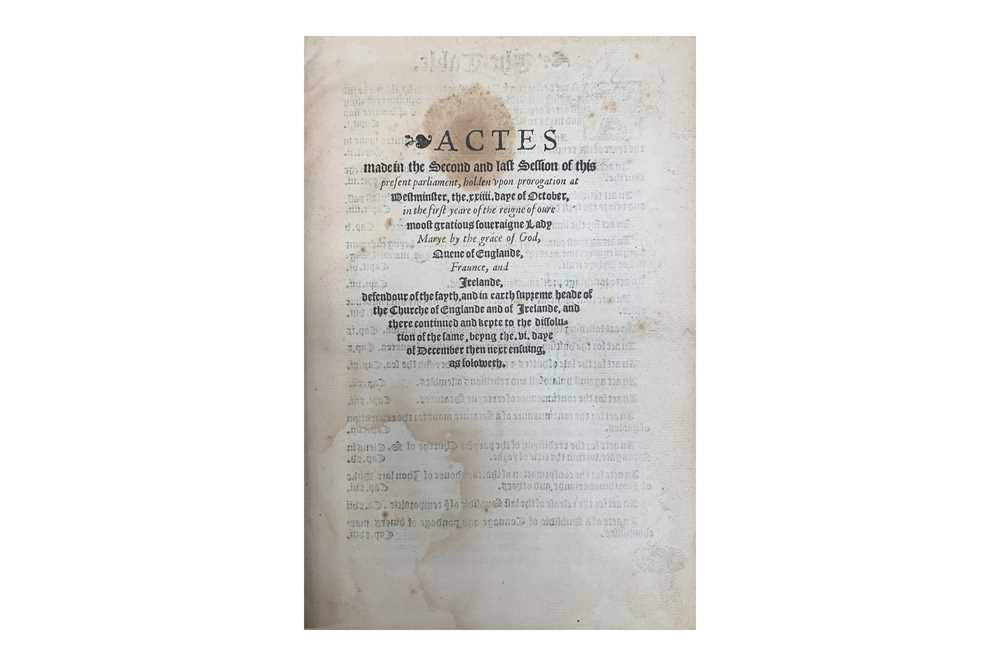 Lot 175 - [English Law]  Actes made in the parliament begonne and holden at Westminster....1734