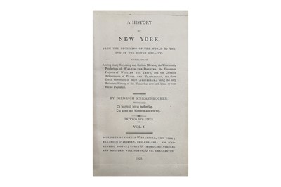 Lot 180 - [Irving] History of New York....first ed. 1809