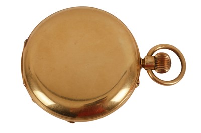 Lot 66 - AN 18K YELLOW GOLD FULL HUNTER POCKET WATCH