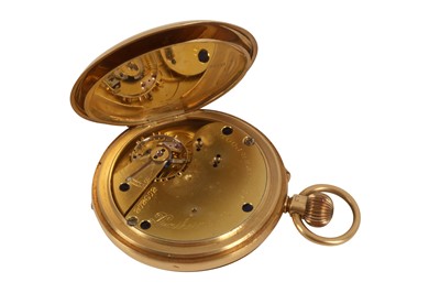 Lot 66 - AN 18K YELLOW GOLD FULL HUNTER POCKET WATCH