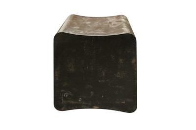 Lot 227 - A CONTEMPORARY TEMPERED STEEL STOOL