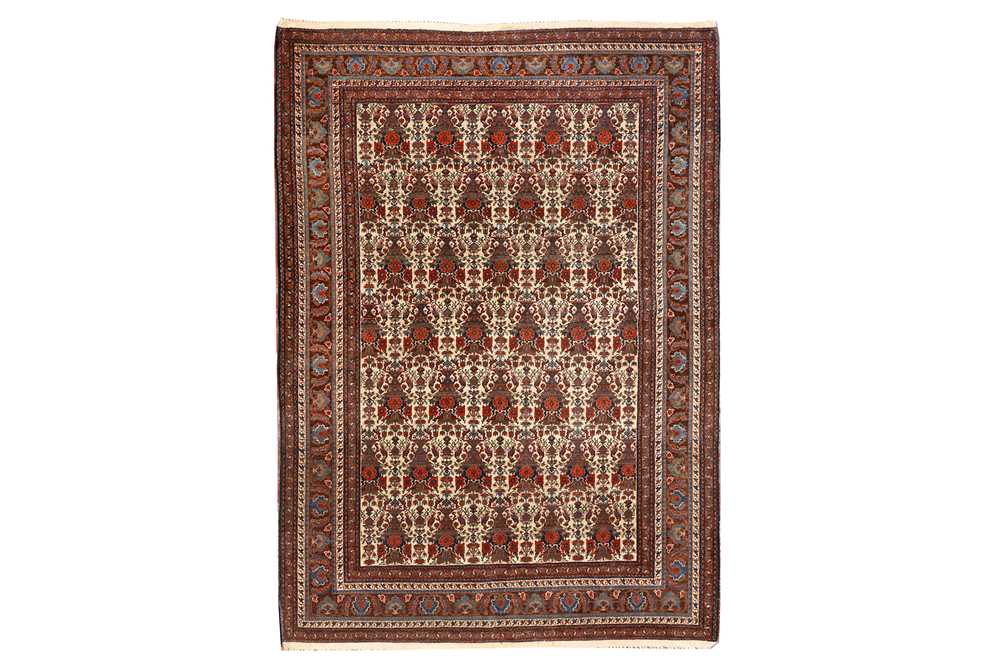 Lot 79 - A FINE ABADEH RUG WITH SALEH-SULTAN DESIGN, WEST PERSIA