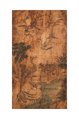 Lot 566 - A LARGE CHINESE 'PHOENIX' SCROLL PAINTING.