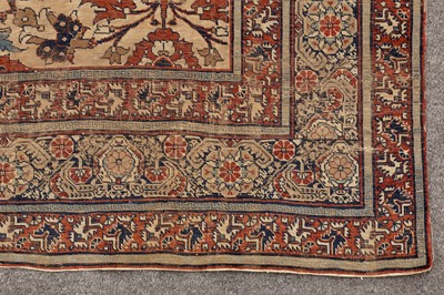 Lot 95 - AN ANTIQUE SILK HERIZ RUG WITH WAQ-WAQ DESIGN, NORTH-WEST PERSIA