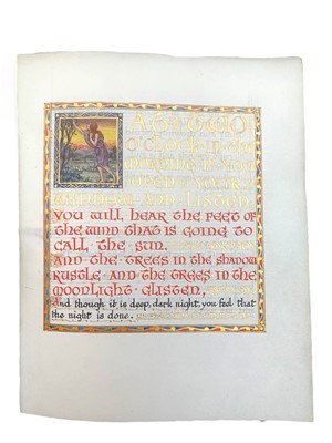 Lot 107 - Illuminated manuscript.- Kipling (Rudyard) The Dawn Wind