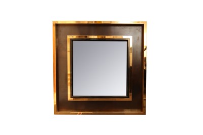 Lot 147 - A 1970S STYLE SQUARE WALL MIRROR