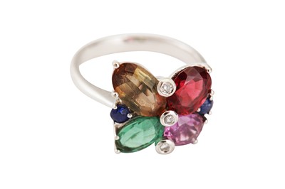 Lot 108 - A multi-gem and diamond dress ring