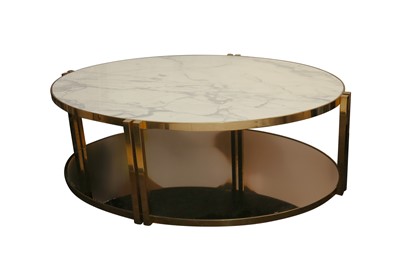 Lot 308 - AN OVAL COFFEE TABLE