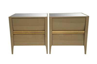 Lot 287 - A PAIR OF BEDSIDE CABINETS