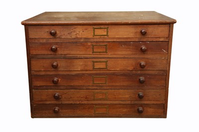 Lot 218 - A PINE PLAN CHEST SECTION