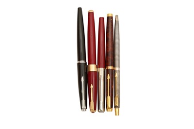 Lot 182 - A COLLECTION OF PARKER FOUNTAIN PENS AND BALLPOINT PEN