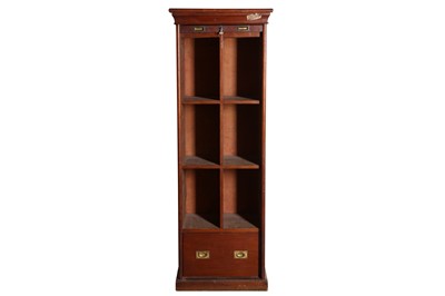 Lot 217 - A 19TH CENTURY MAHOGANY TAMBOUR-FRONTED CABINET