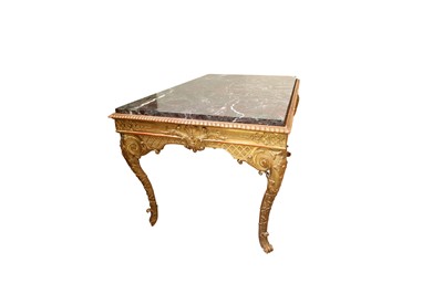 Lot 264 - A FRENCH BAROQUE STYLE RECTANGULAR GILT CENTRE TABLE, LATE 19TH CENTURY