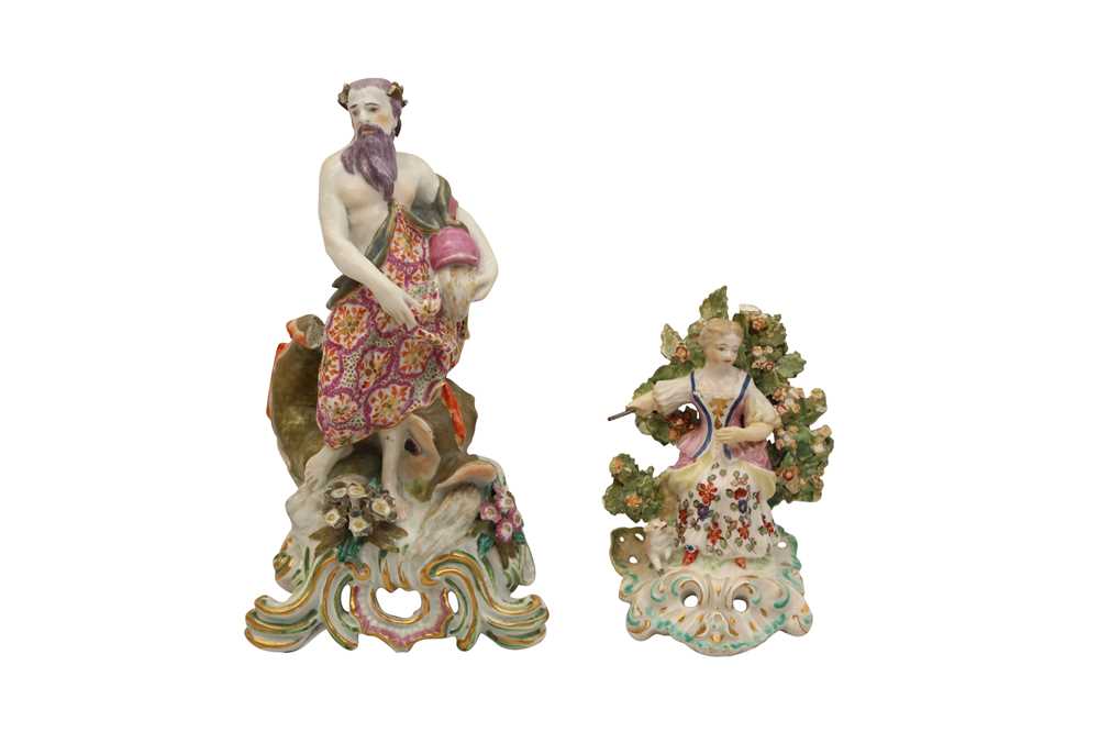 Lot 412 - A BOW PORCELAIN FIGURE OF NEPTUNE, CIRCA 1760