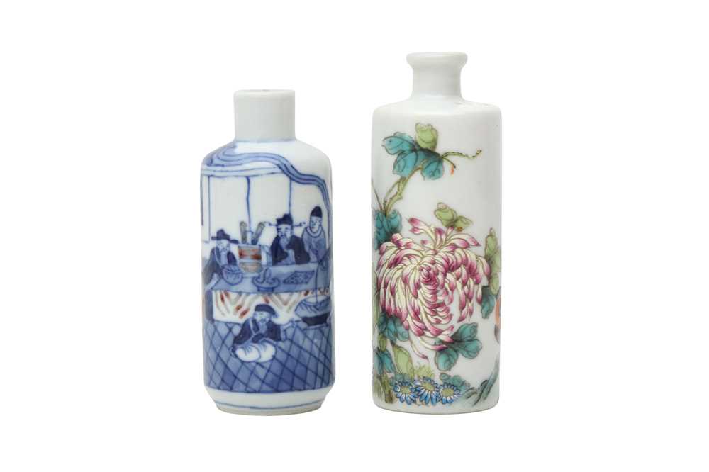 Lot 12 - TWO CHINESE SNUFF BOTTLES.