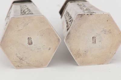Lot 271 - An early 20th century Chinese Export silver match box holder, Shanghai circa 1920 retailed by Hung Chong